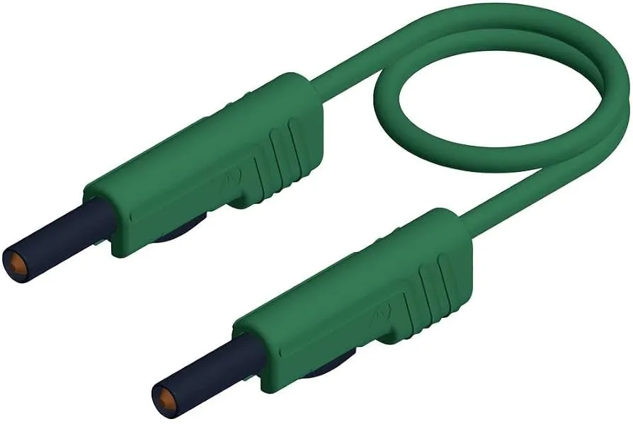 [973647104] Hirschmann MLB200/1VGN - Turvamittajohto 2m 4mm Banaaniliittimelle vihreä