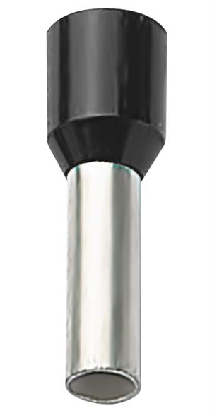 [E13B] ELEMATIC E13B Eristetty pääteholkki 1,5 mm2 8/14mm nauhassa Musta 500 kpl/pss